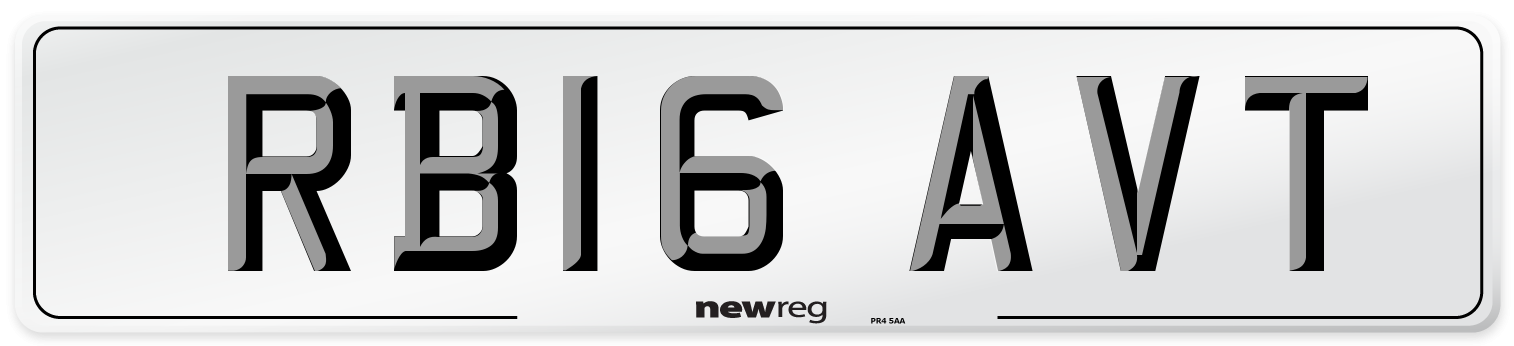 RB16 AVT Number Plate from New Reg